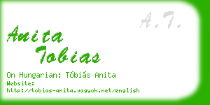anita tobias business card